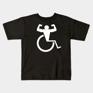 WHeelchair Bodybuilder Logo Kids T-Shirt